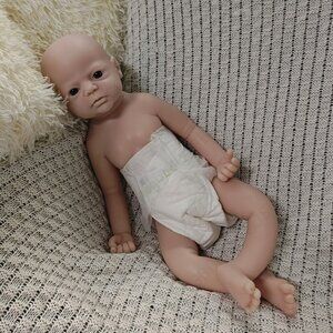 50cm Full Body Silicone Newborn Girl Lifelike Open Eyes Reborn Baby Doll 7.38lbs